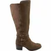 White Mountain Paulina Tall Dress Boots - Womens Brown Waxy Fabric