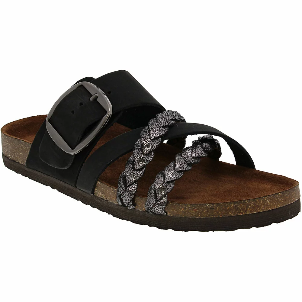 White Mountain Healing Sandals - Womens Black Pewter Multi - Image 2