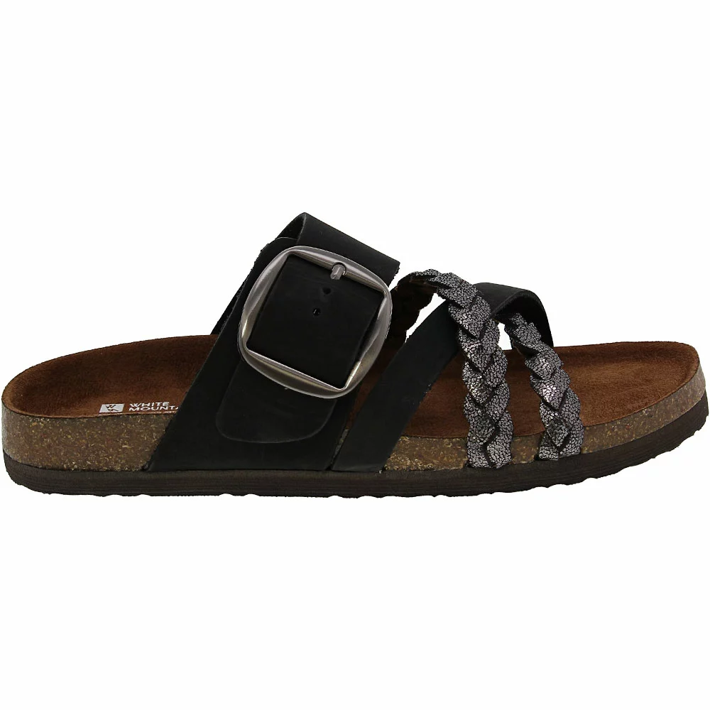 White Mountain Healing Sandals - Womens Black Pewter Multi