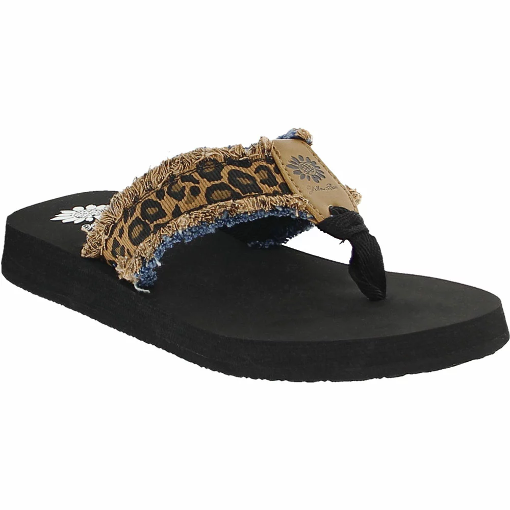 Yellow Box Fayth Flip Flop Womens Sandals Tan Leopard - Image 2