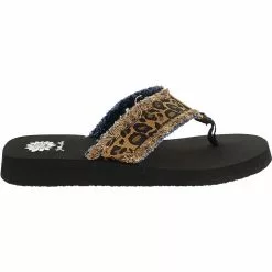 Yellow Box Fayth Flip Flop Womens Sandals Tan Leopard