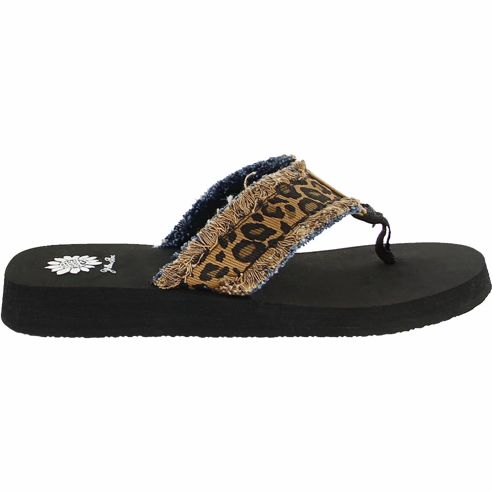 Yellow Box Fayth Flip Flop Womens Sandals Tan Leopard